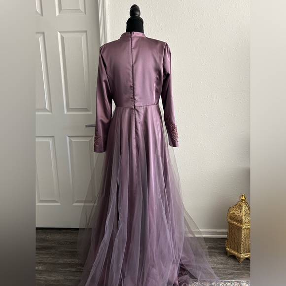 Purple Modest Gown - Picture 3 of 4